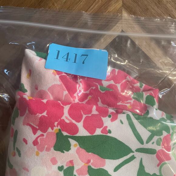 Lauren Ralph Lauren Cropped Pants Floral Flat‎ Front Side Zipper Stretch Sz 8 - Picture 9 of 9